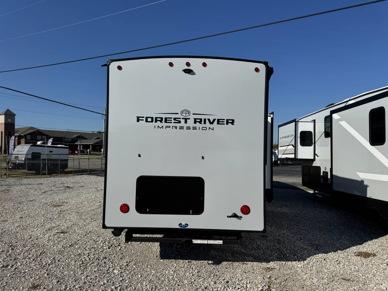 2027 Forest River 36BR# fifth wheel rear exterior available at Bell Camper Sales in Bartlesville, Oklahoma