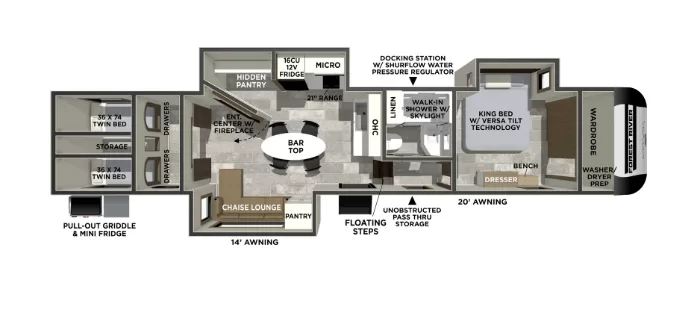 2027 Forest River Impression 36BR3 fifth wheel full view available at Bell Camper Sales in Bartlesville, Oklahoma