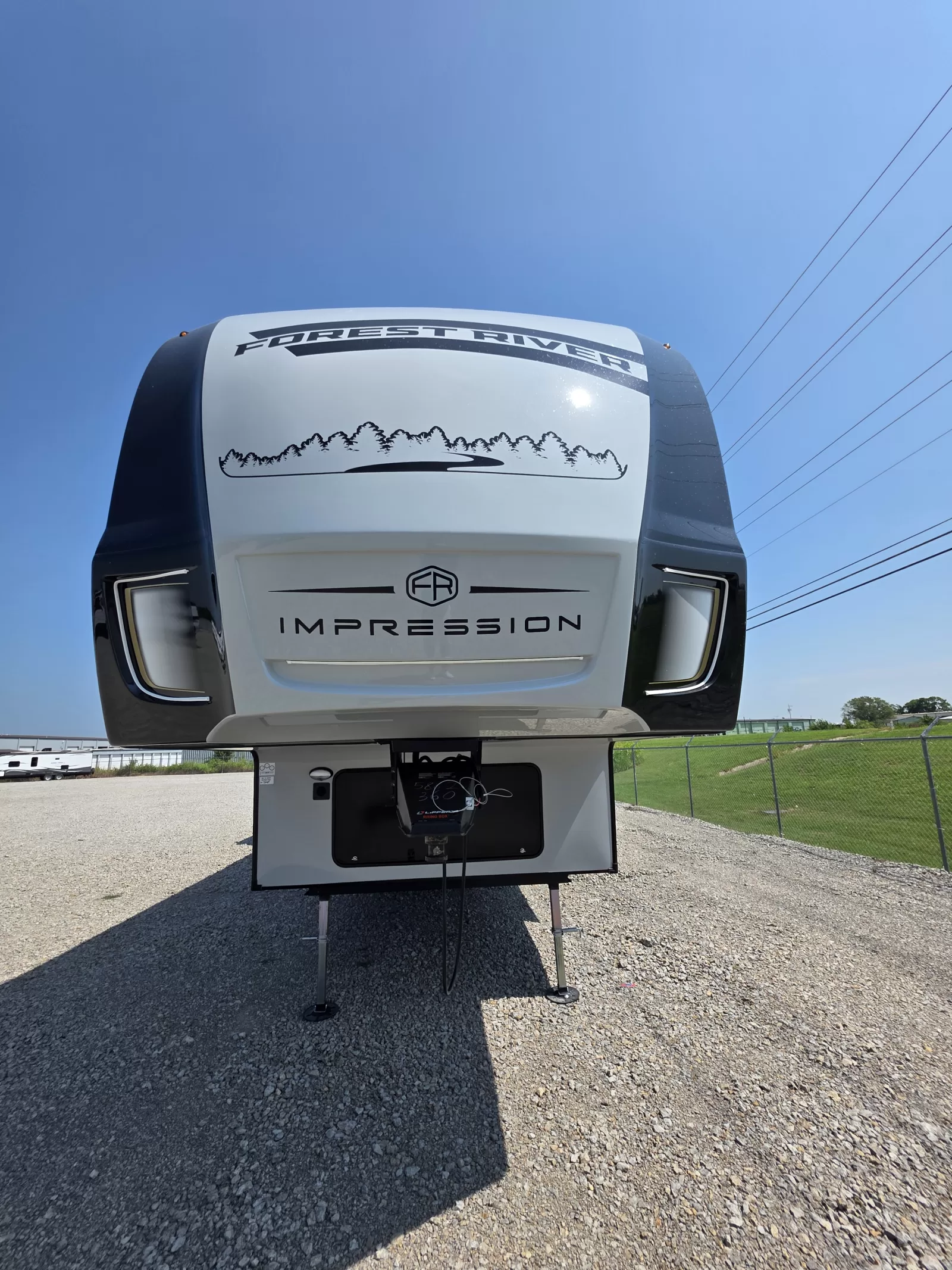 2027 Forest River Impression 360MYR fifth wheel rear exterior available at Bell Camper Sales in Bartlesville, Oklahoma