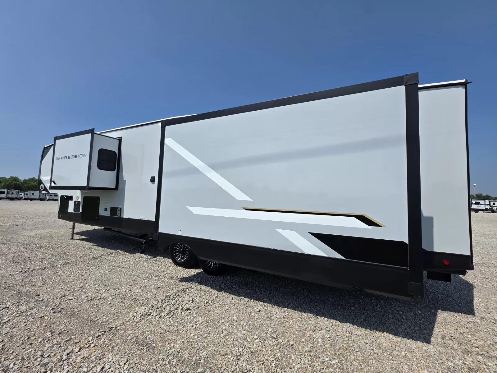 2027 Forest River Impression 360MYR fifth wheel kitchen and dining area available at Bell Camper Sales in Bartlesville, Oklahoma