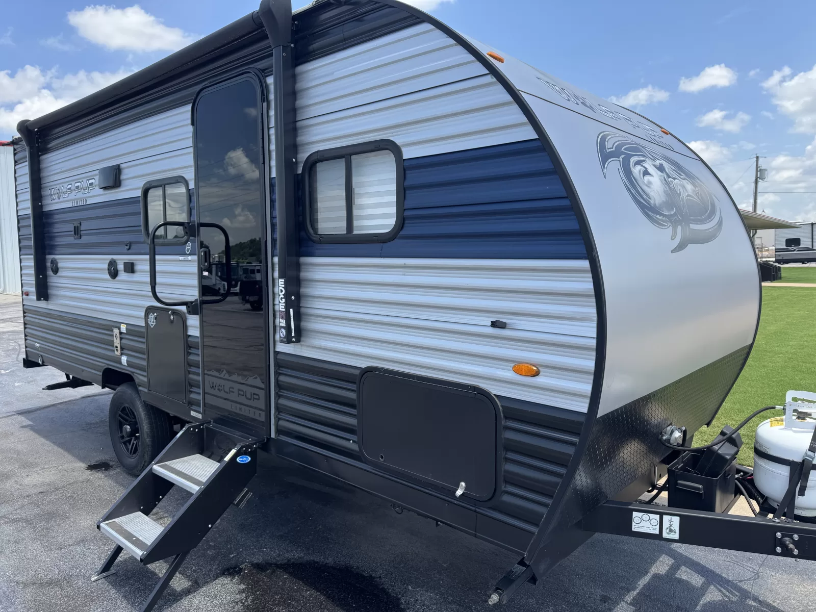2022 Forest River Cherokee Wolf Pup 18TO travel trailer full view available at Bell Camper Sales in Bartlesville, Oklahoma