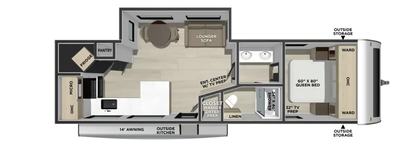 2027 Shasta Oasis 30RKS travel trailer full view available at Bell Camper Sales in Bartlesville, Oklahoma