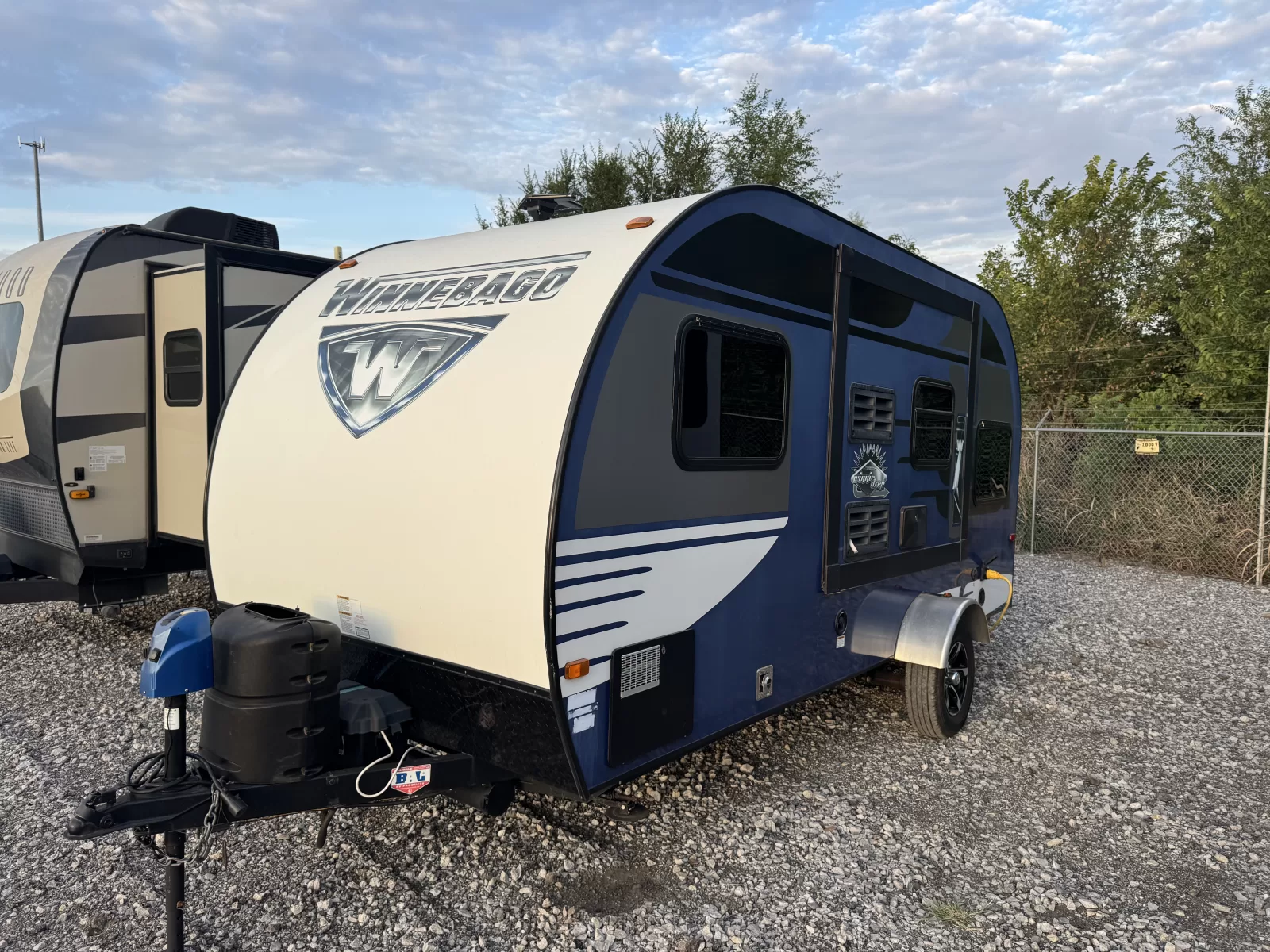 2017 Winnebago Minnie Drop 170K travel trailer rear exterior available at Bell Camper Sales in Bartlesville, Oklahoma