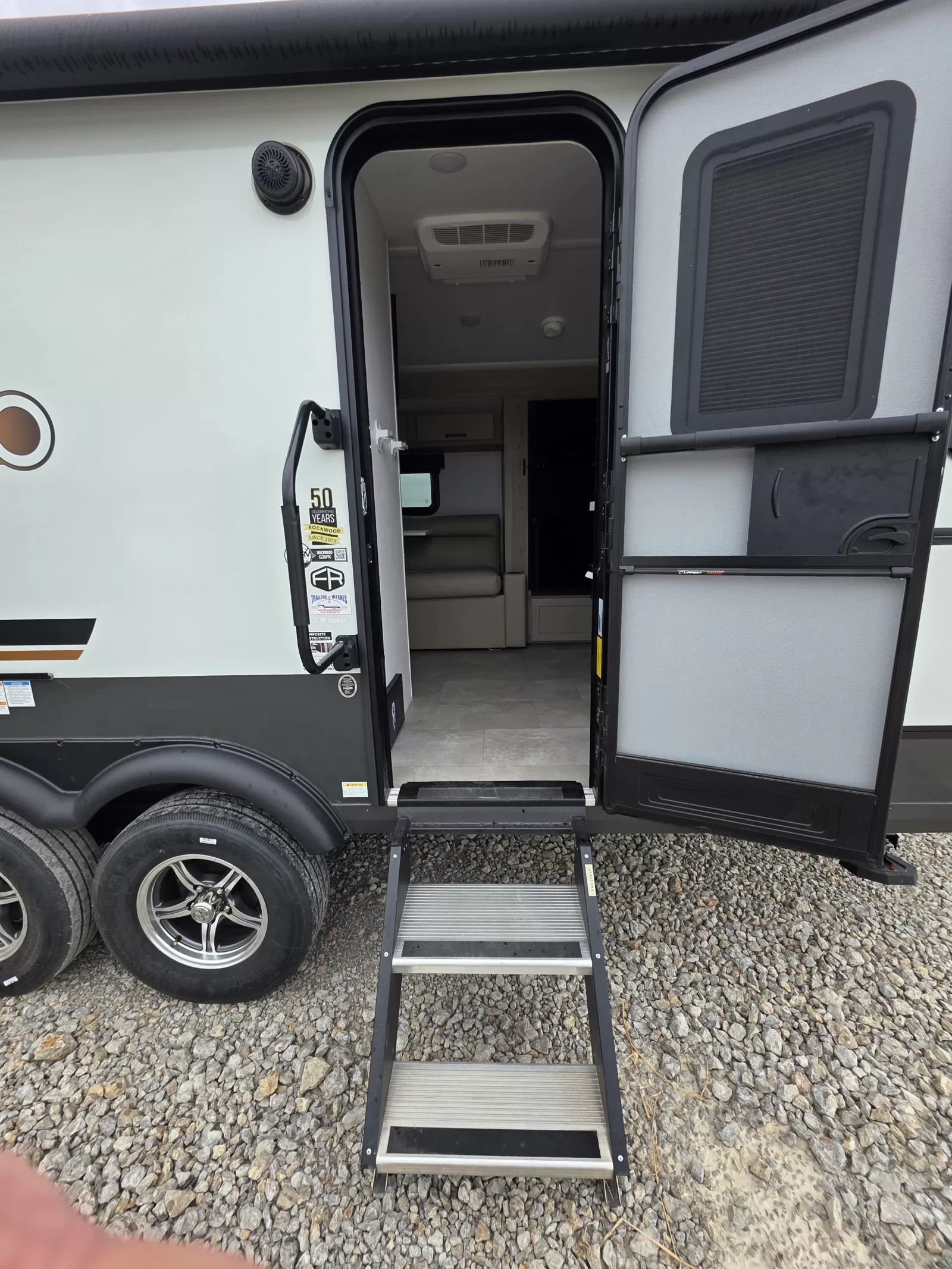 2025 Rockwood Geo Pro 20FK travel trailer bathroom available at Bell Camper Sales in Bartlesville, Oklahoma