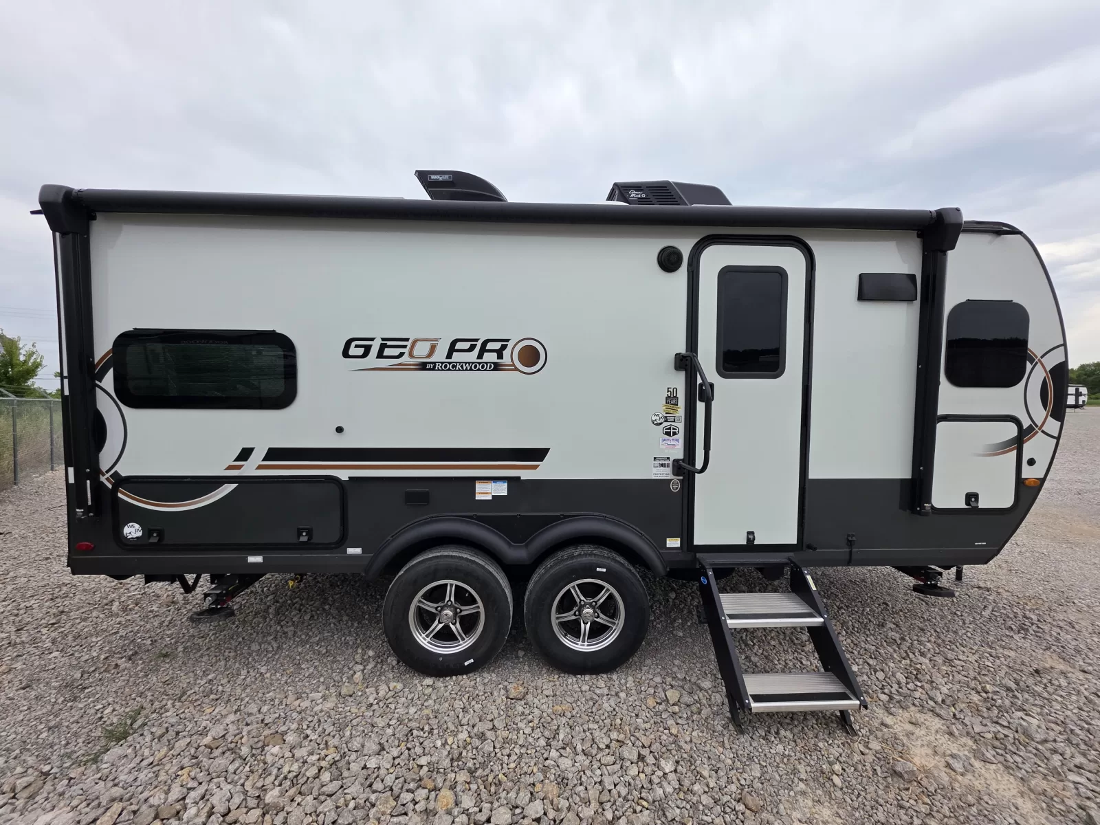 2025 Rockwood Geo Pro 20FK travel trailer storage compartment available at Bell Camper Sales in Bartlesville, Oklahoma