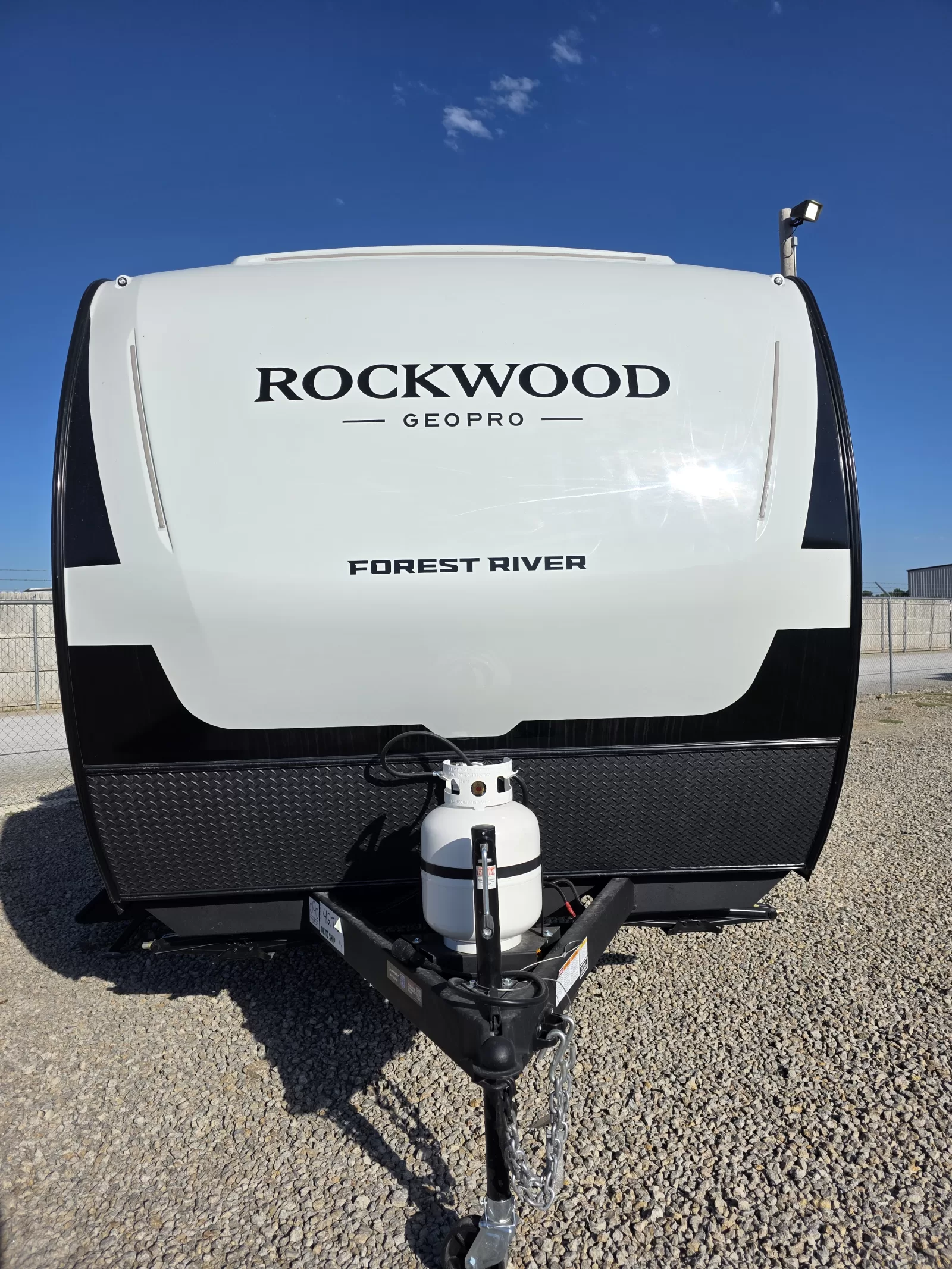 2027 Rockwood Geo Pro 17BLE travel trailer rear exterior available at Bell Camper Sales in Bartlesville, Oklahoma