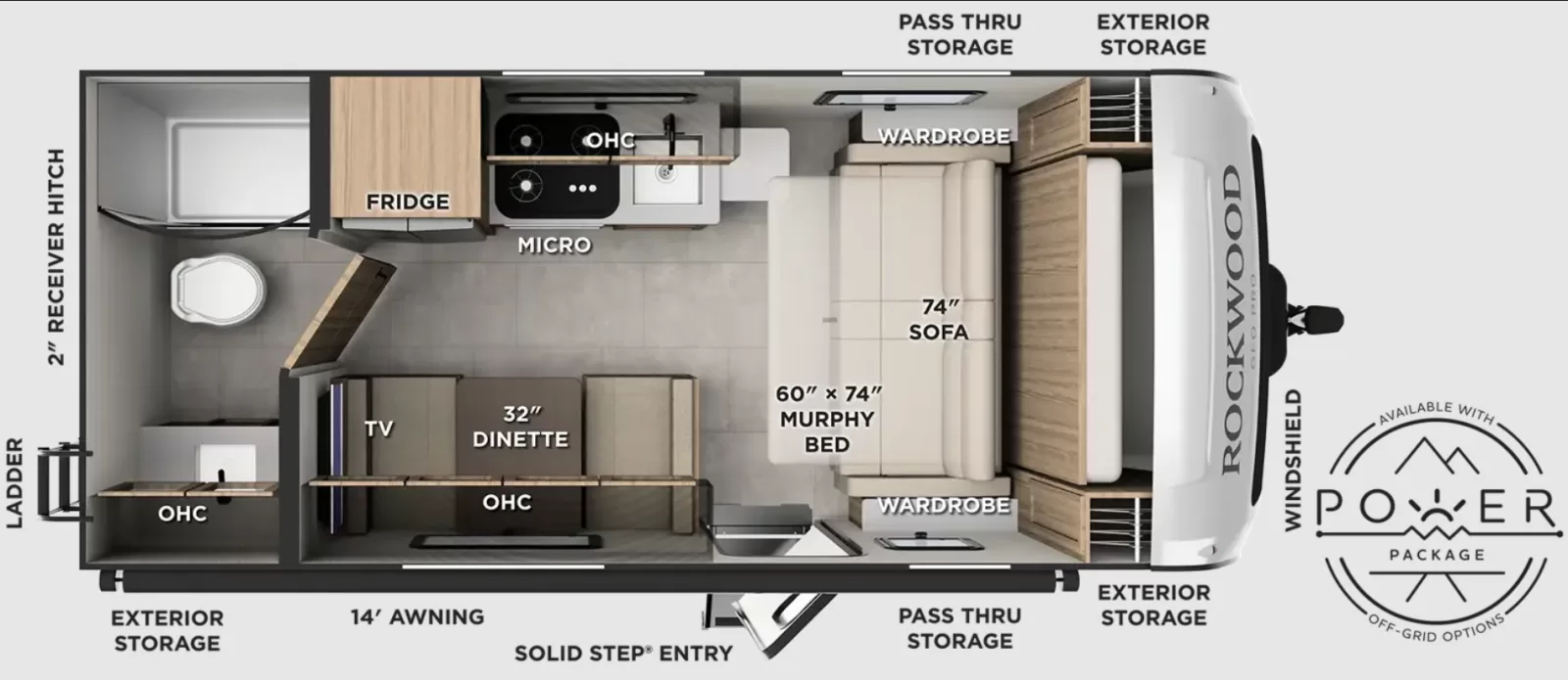 New 2027 ROCKWOOD Geo Pro 19FTD floorplan layout
