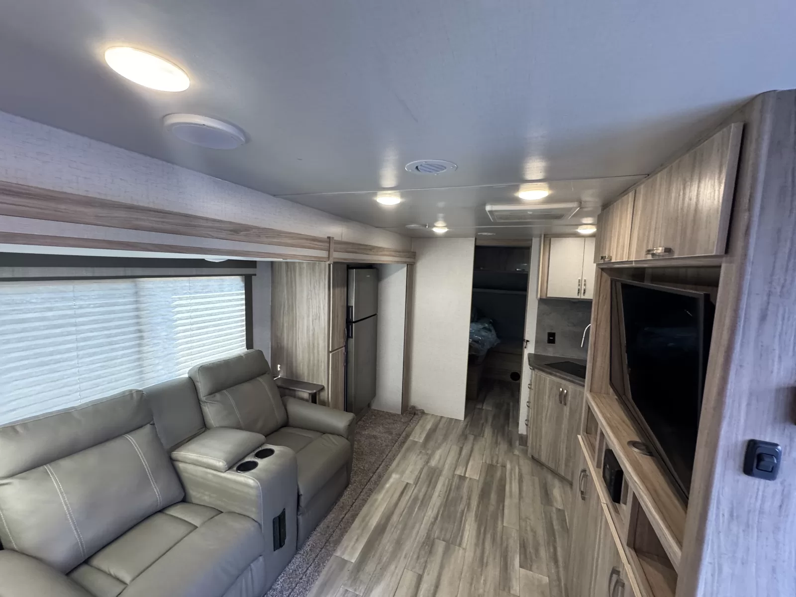 2022 Winnebago Minnie 2327TB travel trailer interior living space at Bell Camper Sales in Bartlesville, Oklahoma