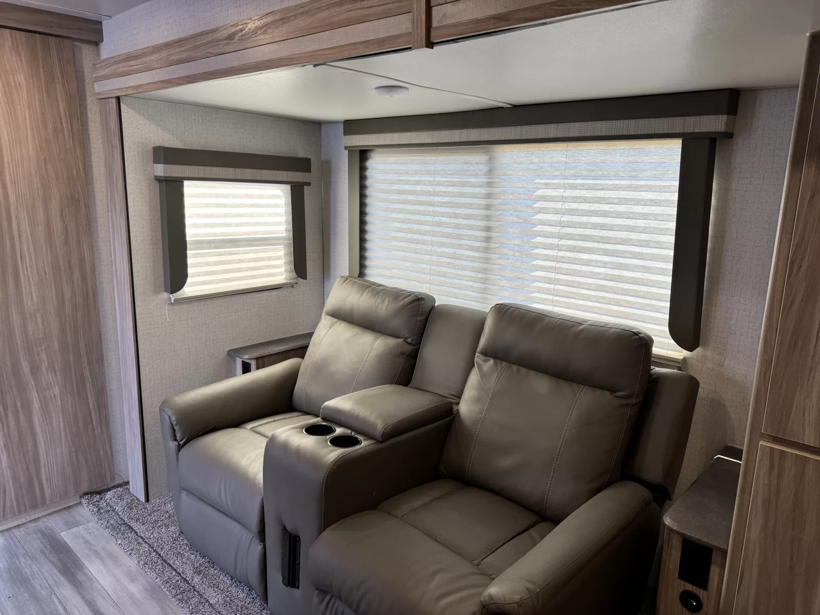 2022 Winnebago Minnie 2327TB travel trailer sleeping area at Bell Camper Sales in Bartlesville, Oklahoma