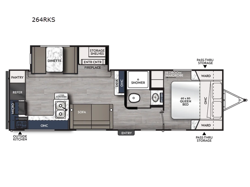 New 2025 Coachmen RV Apex Ultra-Lite 264RKS floorplan layout