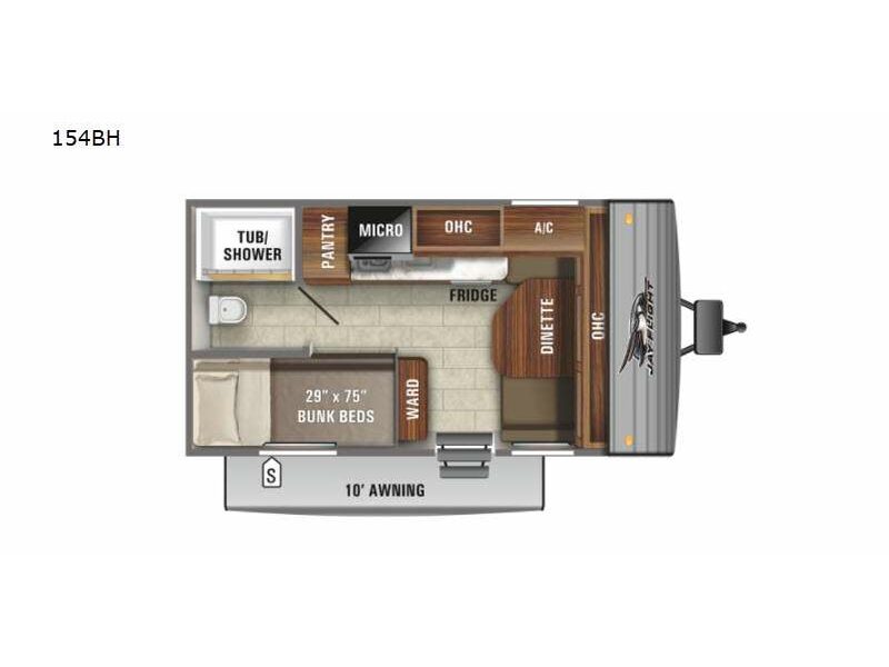Used 2021 Jayco Jay Flight SLX 7 154BH floorplan layout