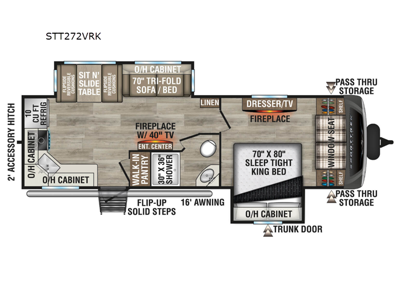 New 2026 Venture RV SportTrek Touring Edition STT272VRK floorplan layout