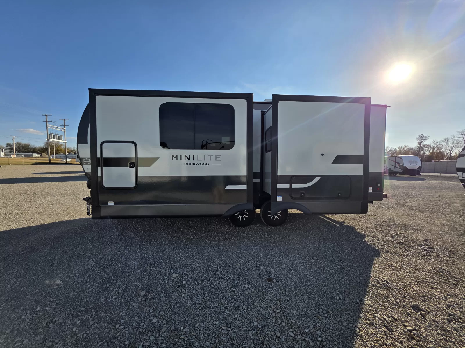 2027 Rockwood Mini Lite 2523MBR travel trailer bathroom detail at Bell Camper Sales in Bartlesville, Oklahoma
