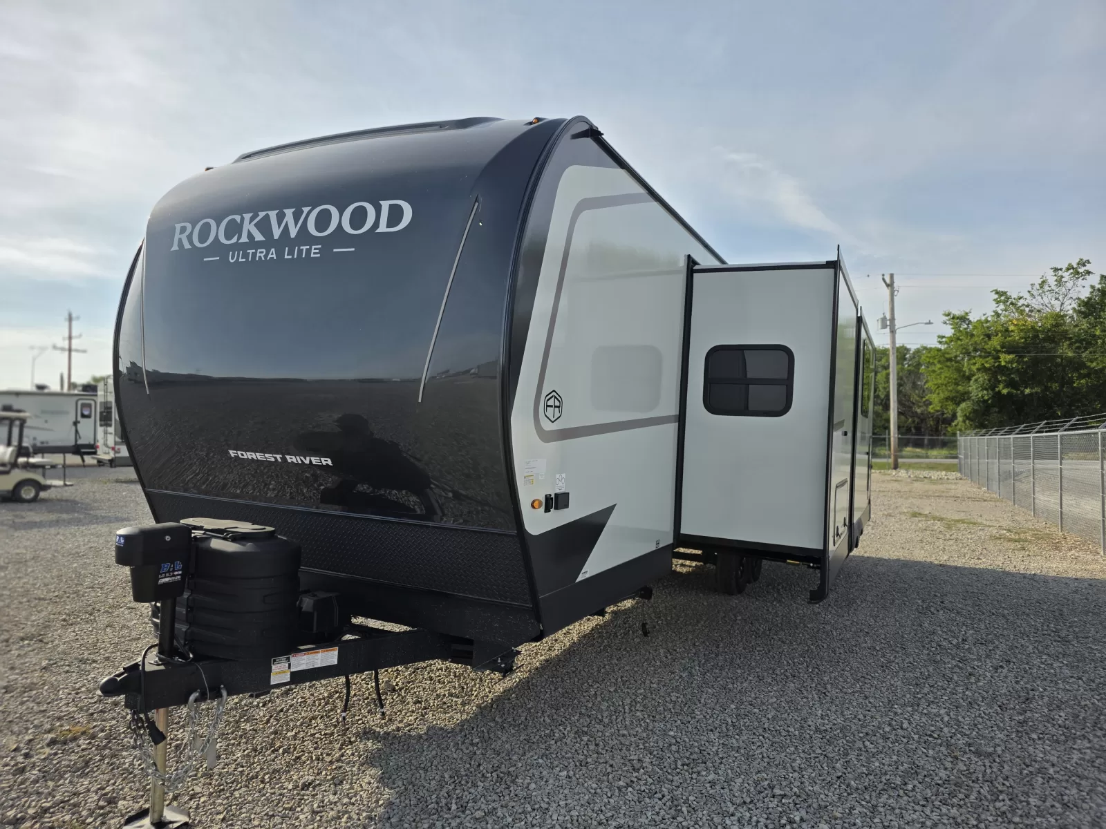 2027 Forest River Rockwood Ultra Lite 2711RK travel trailer rear exterior available at Bell Camper Sales in Bartlesville, Oklahoma