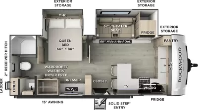 New 2027 Forest River RV Rockwood Mini Lite 2523MBR — photo 2