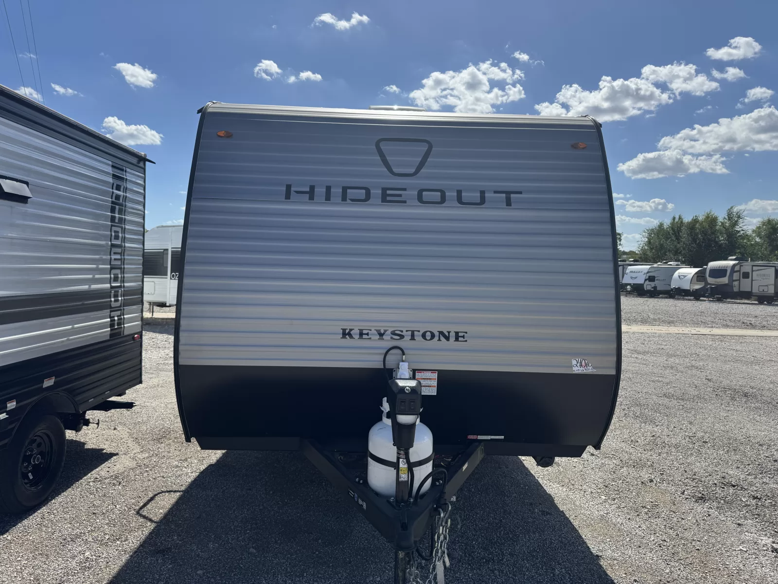 2027 Keystone Hideout 120BT travel trailer exterior angle available at Bell Camper Sales in Bartlesville, Oklahoma