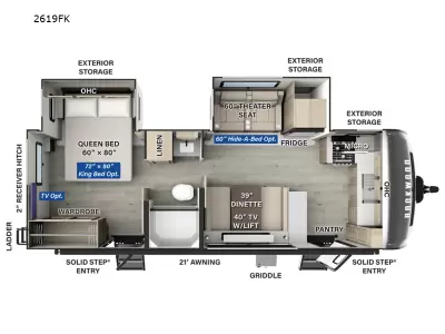 New 2026 Forest River RV Rockwood Ultra Lite 2619FK — photo 2