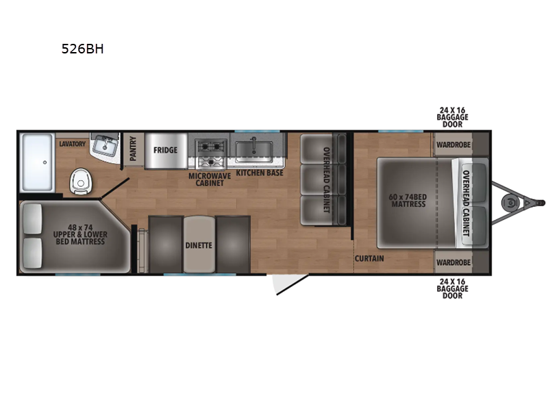 New 2026 Shasta RVs i-5 Edition 526BH floorplan layout