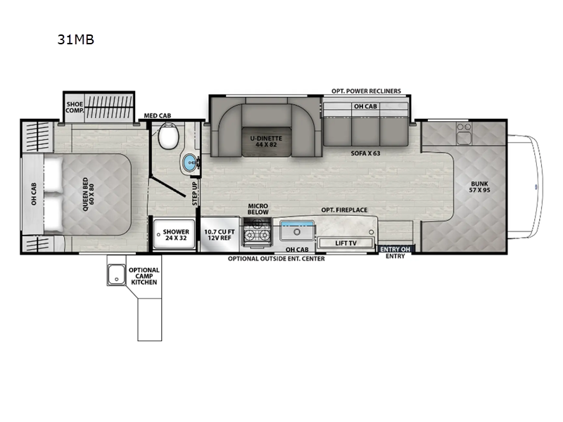 New 2025 Coachmen RV Freelander 31MB floorplan layout