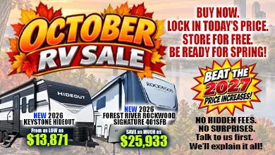 2027 Forest River Rockwood Signature 281SRK fifth wheel full view available at Bell Camper Sales in Bartlesville, Oklahoma