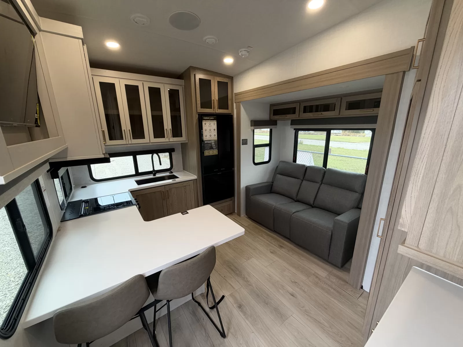 2027 Forest River 281SRK fifth wheel entertainment area available at Bell Camper Sales in Bartlesville, Oklahoma