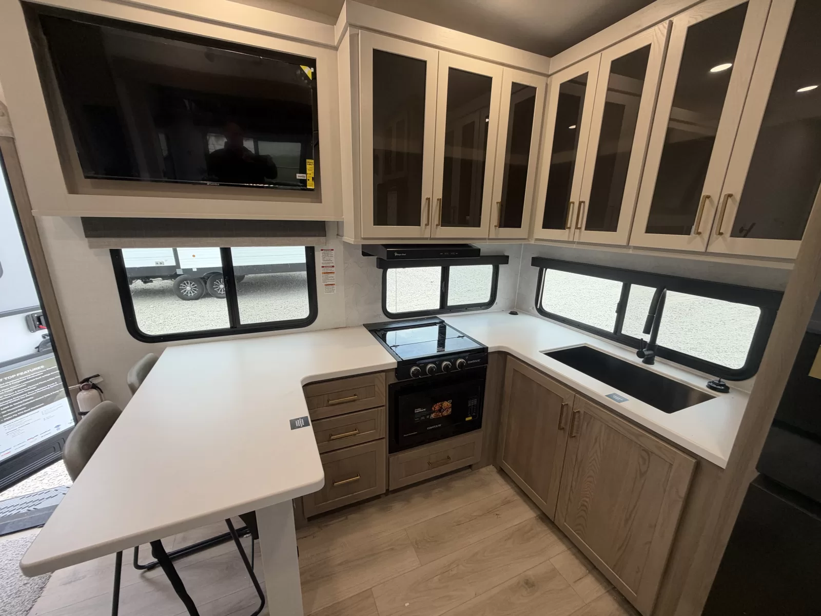 2027 Forest River 281SRK fifth wheel slide-out feature available at Bell Camper Sales in Bartlesville, Oklahoma