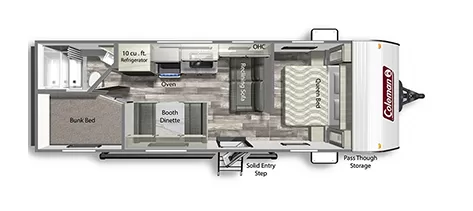 2022 Dutchmen 274BH bunkhouse travel trailer setup at Bell Camper Sales in Bartlesville, Oklahoma