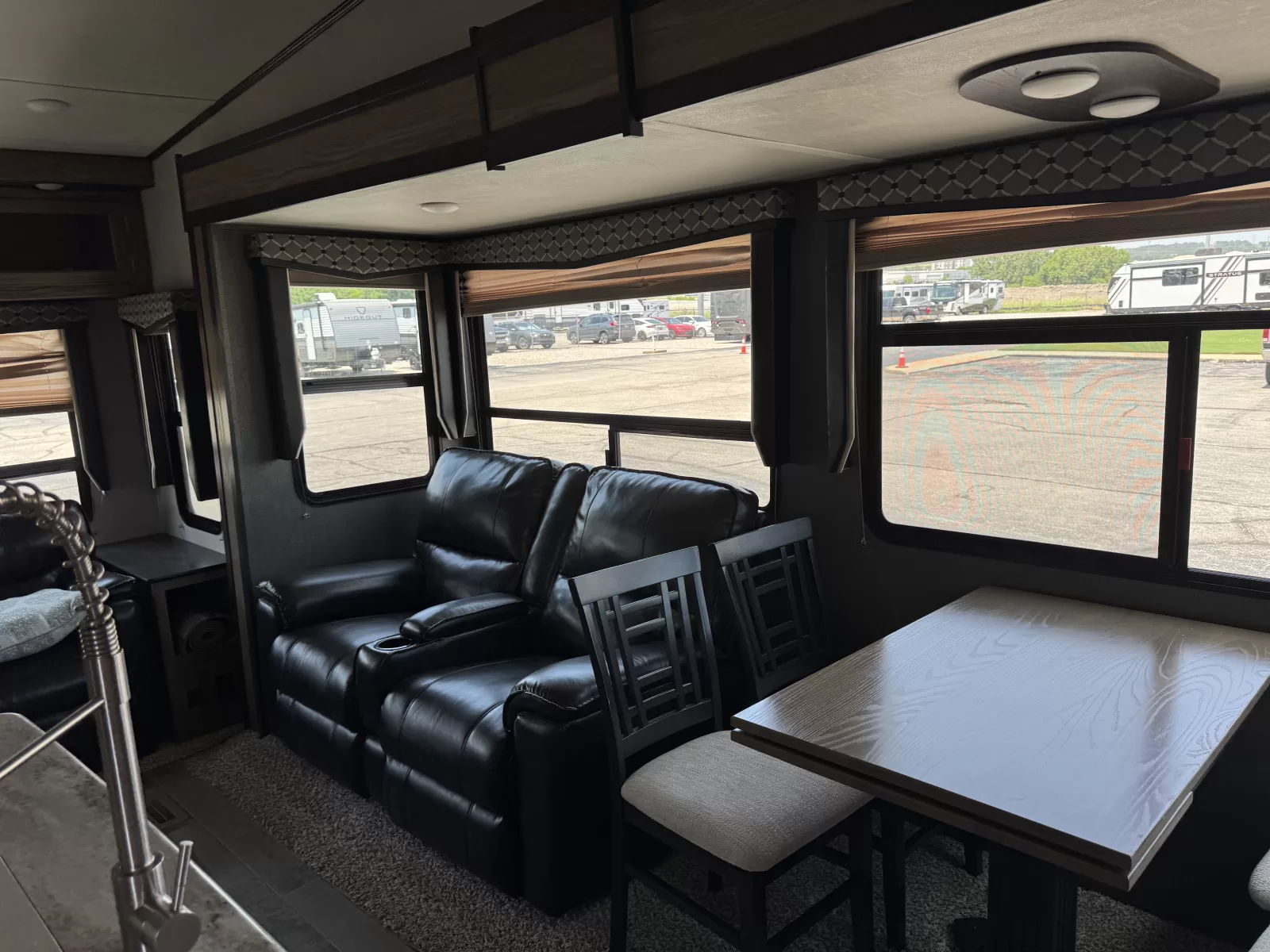 2018 Dutchmen Atlas 2952RLF fifth wheel bedroom available at Bell Camper Sales in Bartlesville, Oklahoma