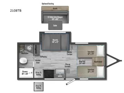 New 2026 Winnebago Micro Minnie 2108TB — photo 2