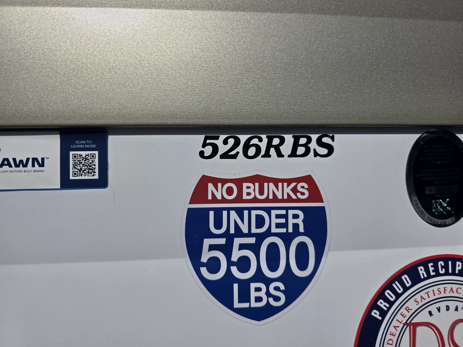 2027 Shasta Oasis 526RBS C1 travel trailer front exterior available at Bell Camper Sales in Bartlesville, Oklahoma