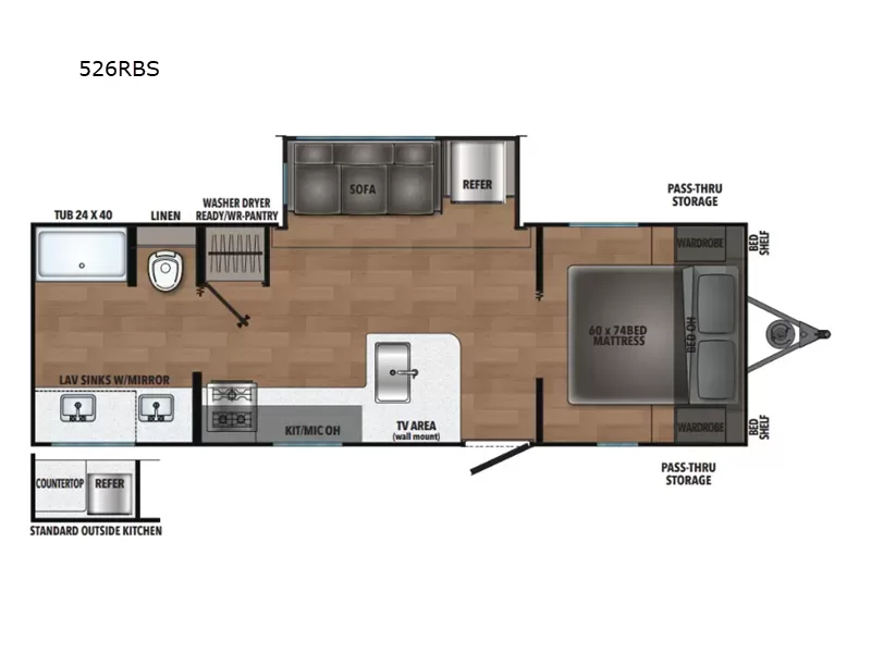 New 2025 Shasta RVs i-5 Edition 526RBS floorplan layout