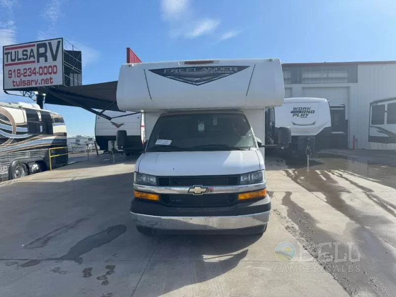 2024 Coachmen Freelander 27QB Class C motorhome front exterior at Bell Camper Sales in Bartlesville, Oklahoma