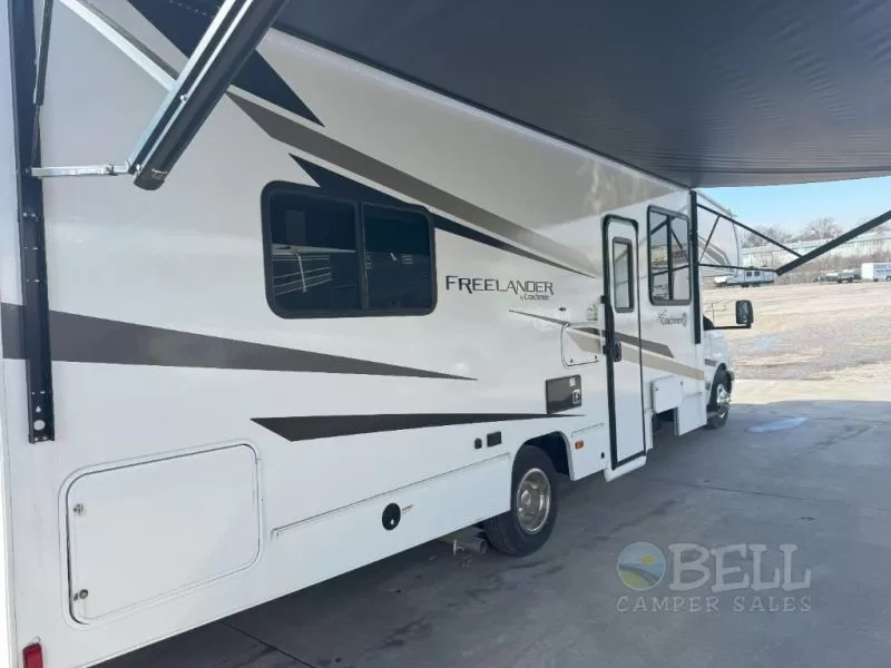 2024 Coachmen Freelander 27QB Class C motorhome side profile at Bell Camper Sales in Bartlesville, Oklahoma