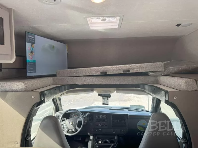 2024 Coachmen Freelander 27QB Class C motorhome kitchen and dining area at Bell Camper Sales in Bartlesville, Oklahoma